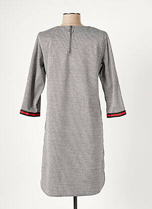 Rochie scurtă mâneci 3/4 mâneci 3/4 gri C'EST BEAU LA VIE femeie