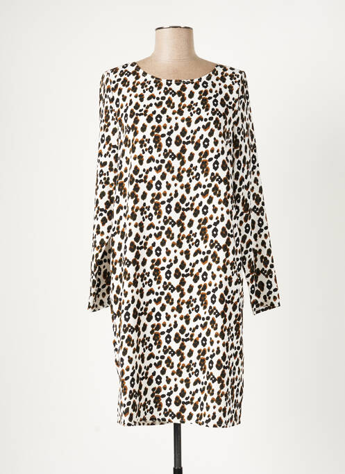 Rochie midi maro ICHI femeie