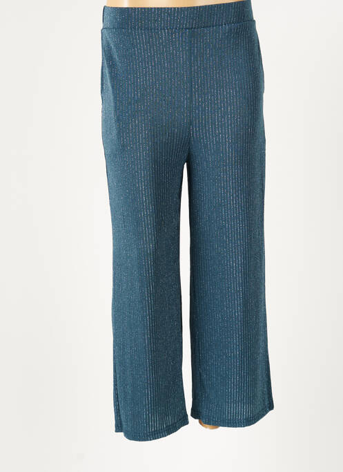 Pantalon larg albastru ICHI femeie