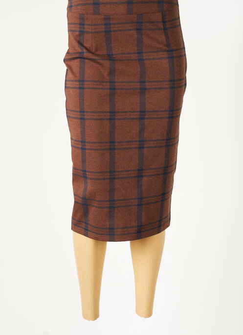 Fustă midi maro ICHI femeie