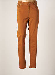 Pantalon slim țesătură poplin mărime normală galben YESTA femme