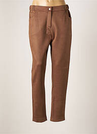 Pantalon slim talie elastică mărime normală maro FRANCK ANNA femme