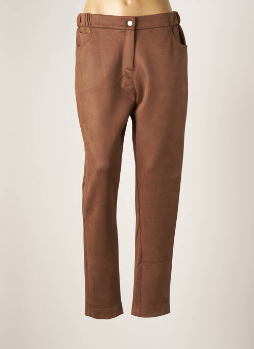 Pantalon slim maro FRANCK ANNA femeie