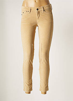 Pantalon 7/8 elasticitate talie joasă bej CORLEONE femeie