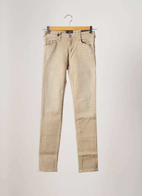 Blugi cu croială slim bej ARMANI femeie