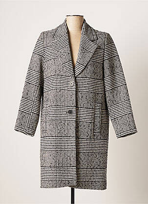 Palton lung gri QUEENIE femeie