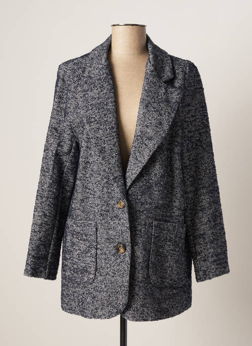 Palton scurt albastru #OOTD femeie