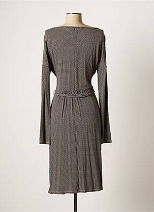 Rochie midi imprimeu fantezie mâneci lungi maro WEEKEND MAXMARA femeie