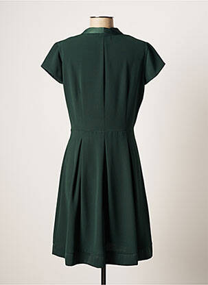 Rochie midi țesătură crep mâneci scurte verde QUEENIE femeie