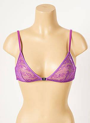Sutien fără armatură top triunghiuri violet PRINCESSE TAM-TAM femeie