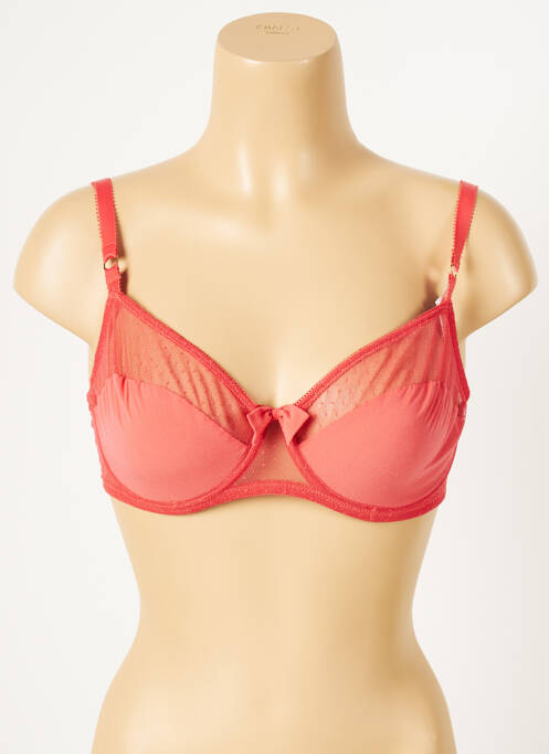 Sutien țesătură tulle sutien cupe întregi cu decolteu înalt roșu PRINCESSE TAM-TAM femme