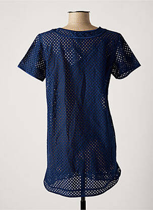 Tricou croială dreaptă mâneci scurte albastru LA PERLA femeie