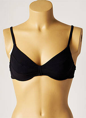 Sutien de costum de baie elasticitate sutien balconet cu decolteu înalt negru LOU femeie