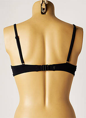 Sutien de costum de baie elasticitate sutien balconet cu decolteu înalt negru LOU femeie