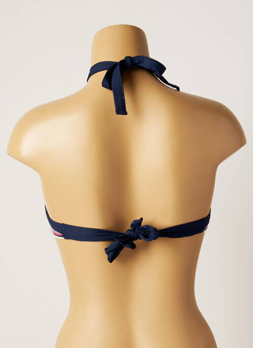 Sutien de costum de baie închidere cu legături de legat top sutien modelat albastru VARIANCE femme