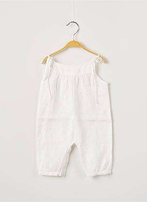 Salopetă-pantalon alb OVALE fată