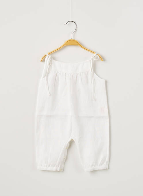 Salopetă-pantalon alb OVALE fată