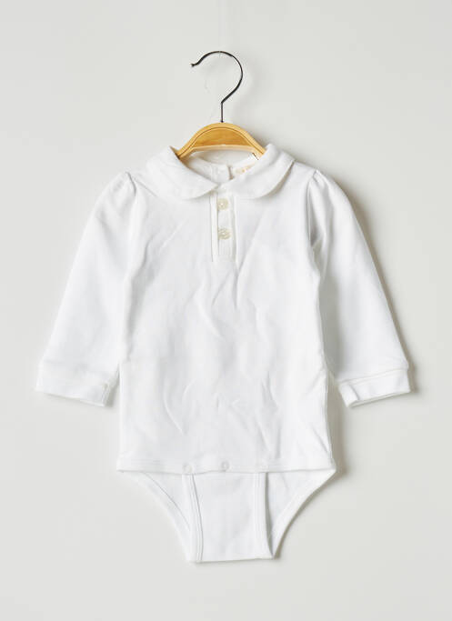 Body de lenjerie alb OVALE fată
