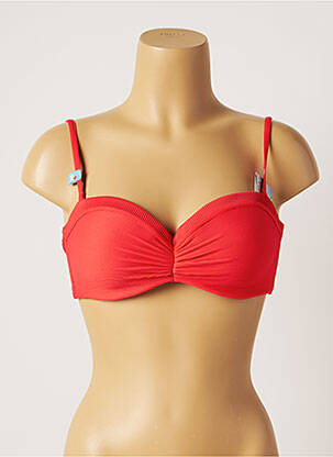 Sutien de costum de baie bretele elastice reglabile roșu CHERRY BLOOM femeie