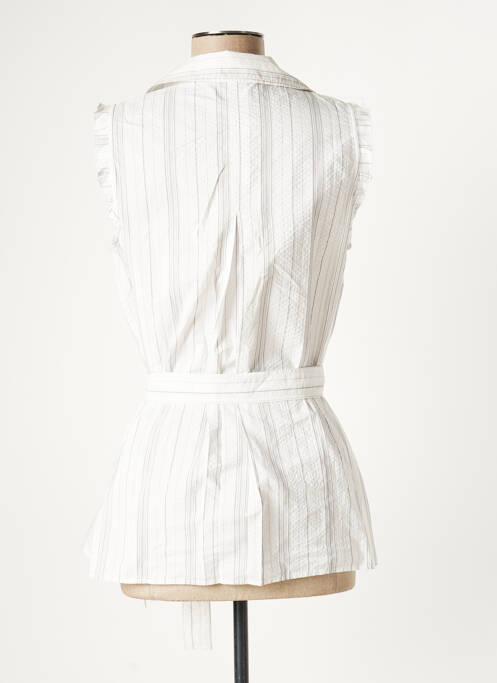 Vestă cu mâneci scurte alb SYM femeie