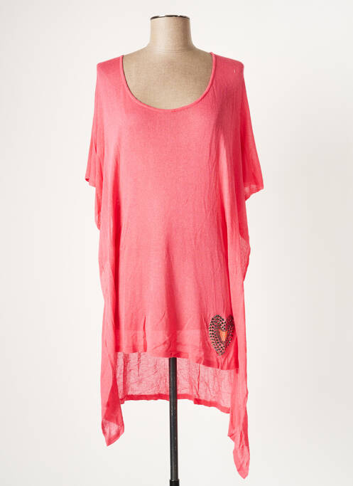 Pulover tunică roz JUST BE femeie