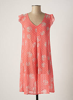 Rochie scurtă croială fluidă mâneci scurte roz MYRINE ANTWERP femeie