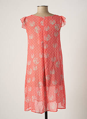 Rochie scurtă croială fluidă mâneci scurte roz MYRINE ANTWERP femeie