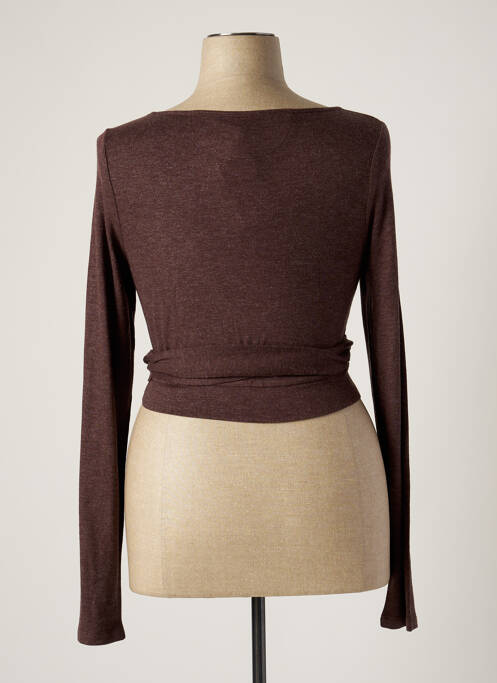 Cardigan petrecut maro MYRINE & ME femeie