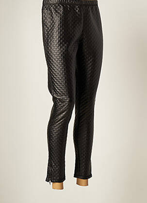 Pantalon slim talie elastică mărime normală negru PARIS femeie