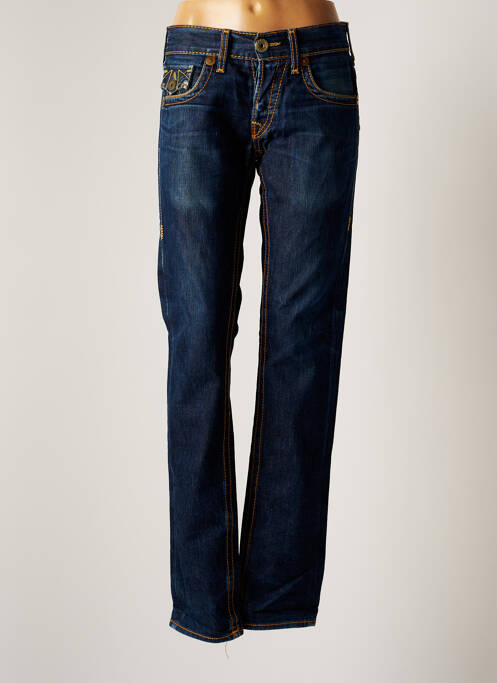 Blugi cu croială dreaptă albastru TRUE RELIGION femeie