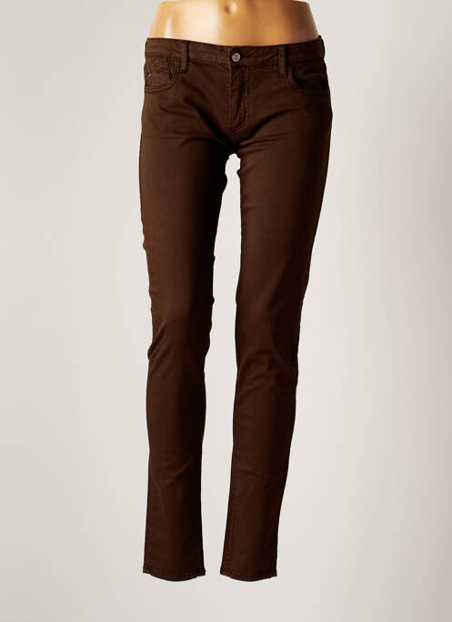 Pantalon drept maro LE TEMPS DES CERISES femeie