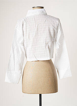 Top alb MON HANBOK femeie