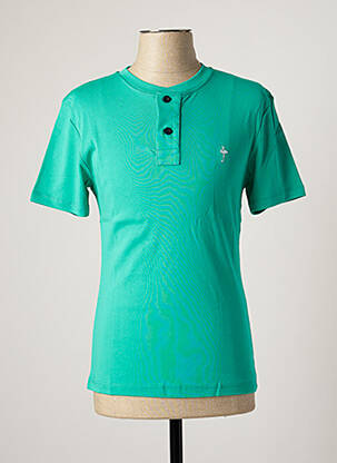 Tricou broderie mâneci scurte verde KATZ OUTFITTER bărbat