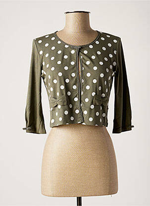 Vestă cu mâneci lungi verde NINATI femeie