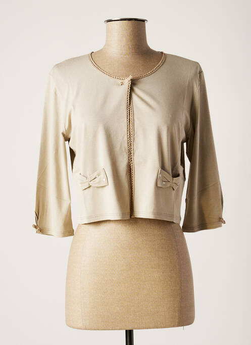 Vestă cu mâneci lungi bej NINATI femeie