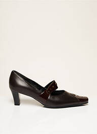 Pantofi cu toc material neted toc de 4 la 6 cm maro J.METAYER femeie