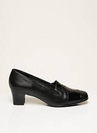 Pantofi cu toc țesătură satinată toc de 4 la 6 cm negru OMBELLE femme