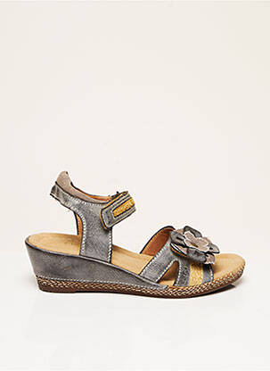 Sandale/Pantofi decupați gri RIEKER fată