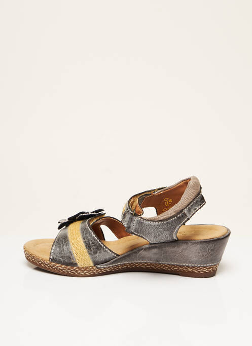 Sandale/Pantofi decupați gri RIEKER fată