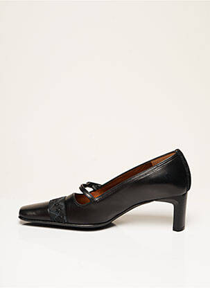 Pantofi cu toc vârf pătrat toc de 4 la 6 cm negru CORINE femeie