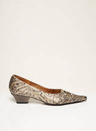 Pantofi cu toc cubanez toc de 4 la 6 cm bej TRINITY femme