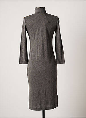 Rochie midi mâneci 3/4 mâneci 3/4 gri RALPH LAUREN femeie