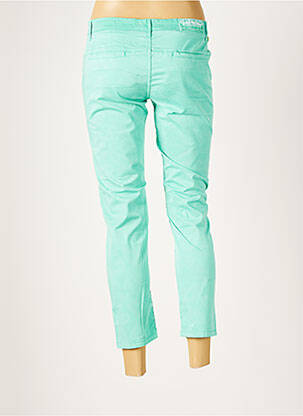 Pantalon 7/8 țesătură poplin talie joasă verde CHIPIE femeie