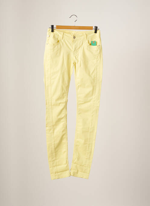 Pantalon slim galben CHIPIE femeie