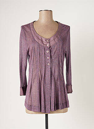 Vestă cu mâneci lungi violet PAUSE CAFE femeie