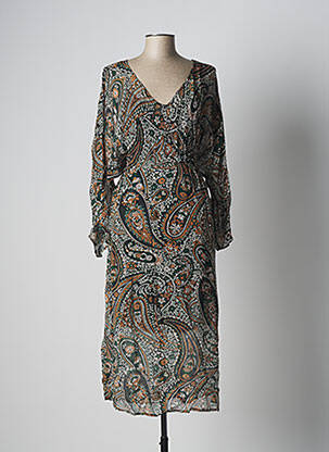 Rochie lungă mâneci lungi mâneci lungi verde STELLA FOREST femeie