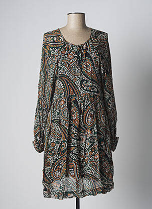Rochie midi mâneci lungi mâneci lungi verde STELLA FOREST femeie