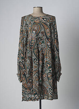 Rochie midi mâneci lungi mâneci lungi verde STELLA FOREST femeie