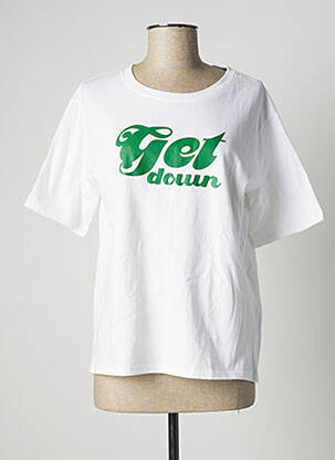 Tricou imprimeu fantezie mâneci scurte alb SWILDENS femeie