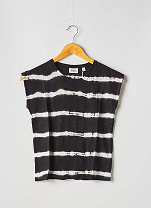 Tricou croială dreaptă mâneci scurte negru HARTFORD fată